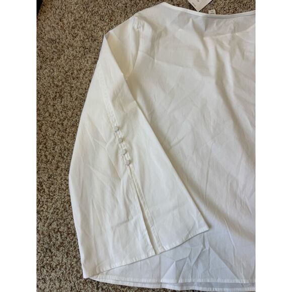 J. Jill Crisp, cotton blouse/shirt; size Med/Petite; Lightweight summer blouse - Picture 5 of 12